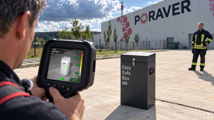 New video: Thermal images reveal the EasySafeBox temperature development - EasySafeBox fire test – new thermal imaging video