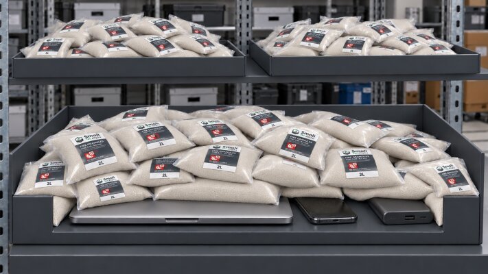Akkugeräte in Asservatenkammern: Brandschutz direkt im Regal - Extover-Bags für Asservatenkammern | SmoliTec