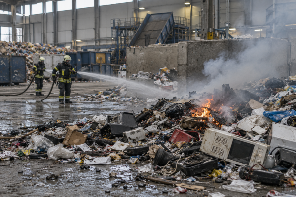 Batteriebrände in Entsorgungsanlagen nahezu verdreifacht – Prävention beginnt bei der Sammlung - Batteriebrände im Recycling: Prävention mit SmoliTec