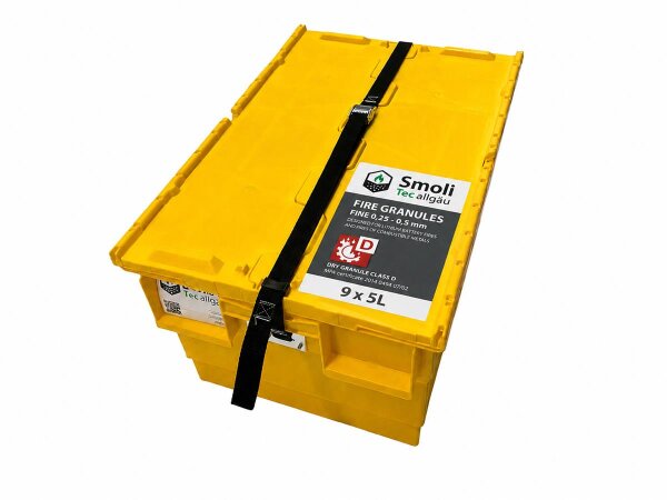Safety Box V3 for Lithium Batteries 600 × 400 × 300 mm with 45L Extover® fine granulat